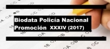 BIODATA POLICÍA NACIONAL XXXIV (2017)